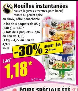 Norma TAO Nouilles instantanées offre
