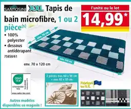 Norma SANTOSINI XXL Tapis de bain microfibre, 1 ou 2 pièce(s) offre