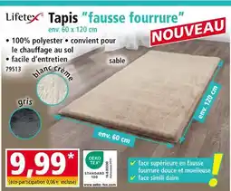Norma LIFETEX Tapis fausse fourrure env. 60 x 120 cm offre