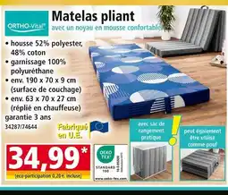 Norma ORTHO-VITAL Matelas pliant avec un noyau en mousse confortable offre