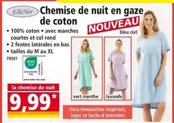 Norma ElleNor Chemise de nuit en gaze de coton offre