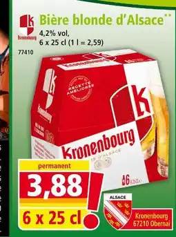 Norma Kronenbourg Bière blonde d'Alsace offre