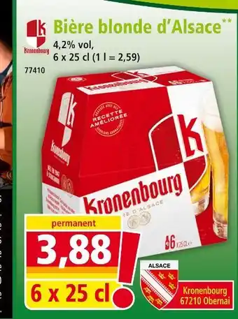 Norma Kronenbourg Bière blonde d'Alsace offre
