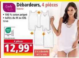 Norma LADY LIFE Débardeurs, 4 pièces femme offre