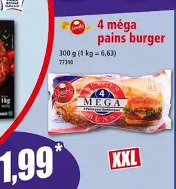 Norma Serebis 4 méga pains burger offre