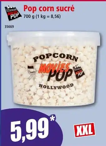 Norma MOVIES POP Pop corn sucré offre