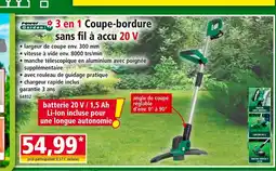 Norma POWERREC GARDEN 3 en 1 coupe-bordure sans fil à accu 20 v offre