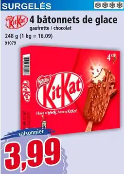Norma Nestlé KitKat 4 bâtonnets de glace gaufrette / chocolat offre