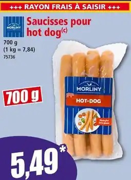 Norma Morliny Saucisses pour hot dog offre