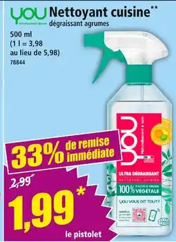 Norma YOU Nettoyant cuisine dégraissant agrumes offre