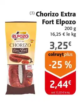 Colruyt Elpozo Chorizo extra fort offre