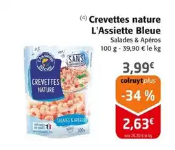 Colruyt L'Assiette Bleue Crevettes nature offre