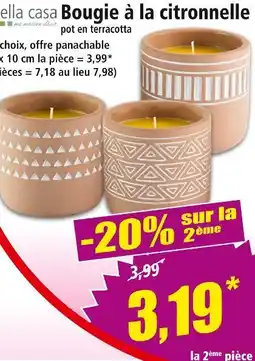 Norma ELLA CASA Bougie à la citronnelle offre