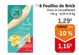 Colruyt JR 8 feuilles de brick offre