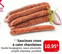 Colruyt Saucisses crues à cuire charolaises offre
