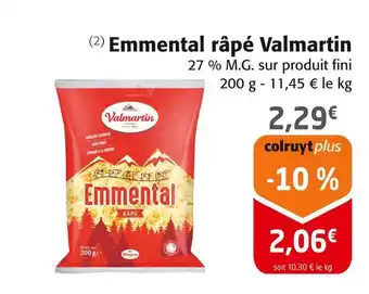 Colruyt VALMARTIN Emmental râpé offre