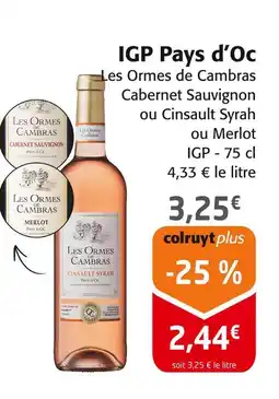 Colruyt IGP Pays d’Oc offre