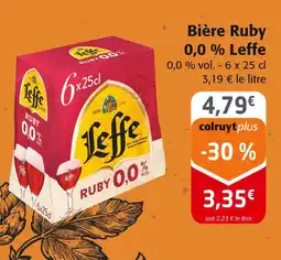 Colruyt LEFFE Bière ruby 0,0 % offre