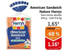 Colruyt Harrys American sandwich nature offre