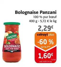 Colruyt PANZANI Bolognaise offre