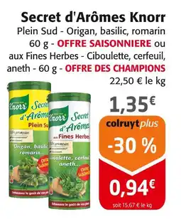 Colruyt KNORR Secret d'Arômes Plein Sud offre