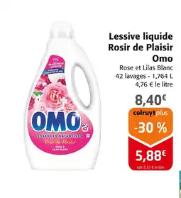 Colruyt Omo Lessive liquide rosir de plaisir offre