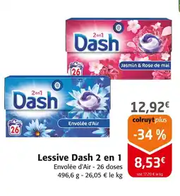 Colruyt DASH Lessive Dash 2 en 1 offre
