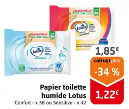 Colruyt LOTUS Papier toilette humide Confort offre
