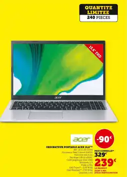 Hyper U Acer Ordinateur portable 15,6 offre