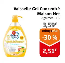 Colruyt MAISON NET Vaisselle Gel Concentré offre