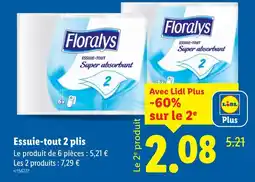 Lidl FLORALYS Super absorbant offre