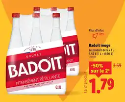 Lidl BADOIT Badoit rouge offre