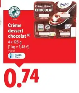 Lidl ENVIA Crème dessert chocolat offre
