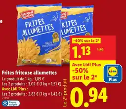 Lidl HAVEST BASKET Frites friteuse allumettes offre