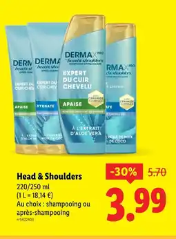 Lidl HEAD & SHOULDERS Shampooing ou après-shampooing offre