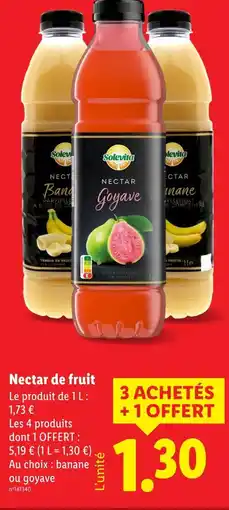 Lidl Solevita Nectar de fruit offre