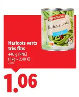 Lidl FRESHONA Haricots verts très fins offre