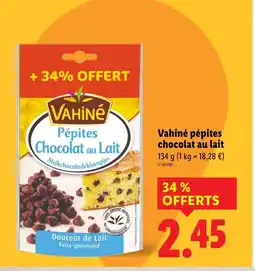 Lidl VAHINÉ Pépites chocolat au lait offre