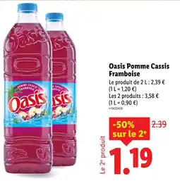Lidl OASIS Pomme Cassis Framboise offre