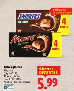Lidl SNICKERS Barres glacées offre