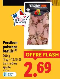Lidl Persibon poivrons basilic offre