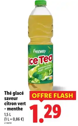 Lidl FREEWAY Thé glacé saveur citron vert - menthe offre