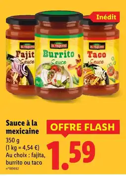 Lidl EL TEQUITO Sauce à la mexicaine offre