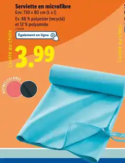 Lidl CRIVIT Serviette en microfibre offre