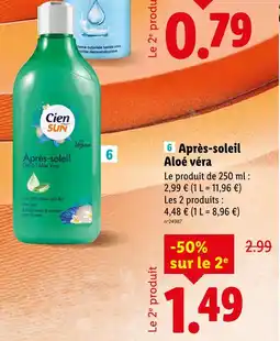 Lidl CIEN SUN Après-soleil Aloé véra offre