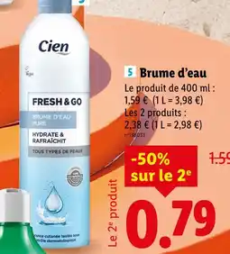 Lidl Cien Brume d’eau offre
