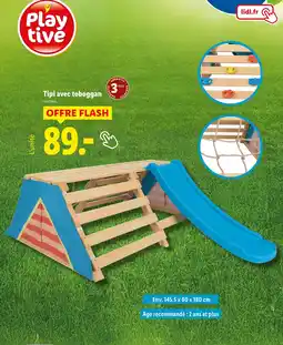 Lidl PLAYTIVE Tipi avec toboggan offre