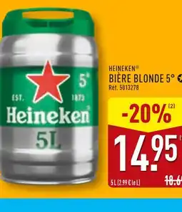 ALDI Heineken Bière Blonde 5° offre