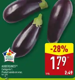 ALDI Aubergines offre