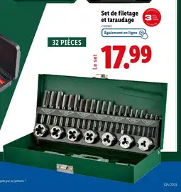 Lidl PARKSIDE Set de filetage et taraudage offre